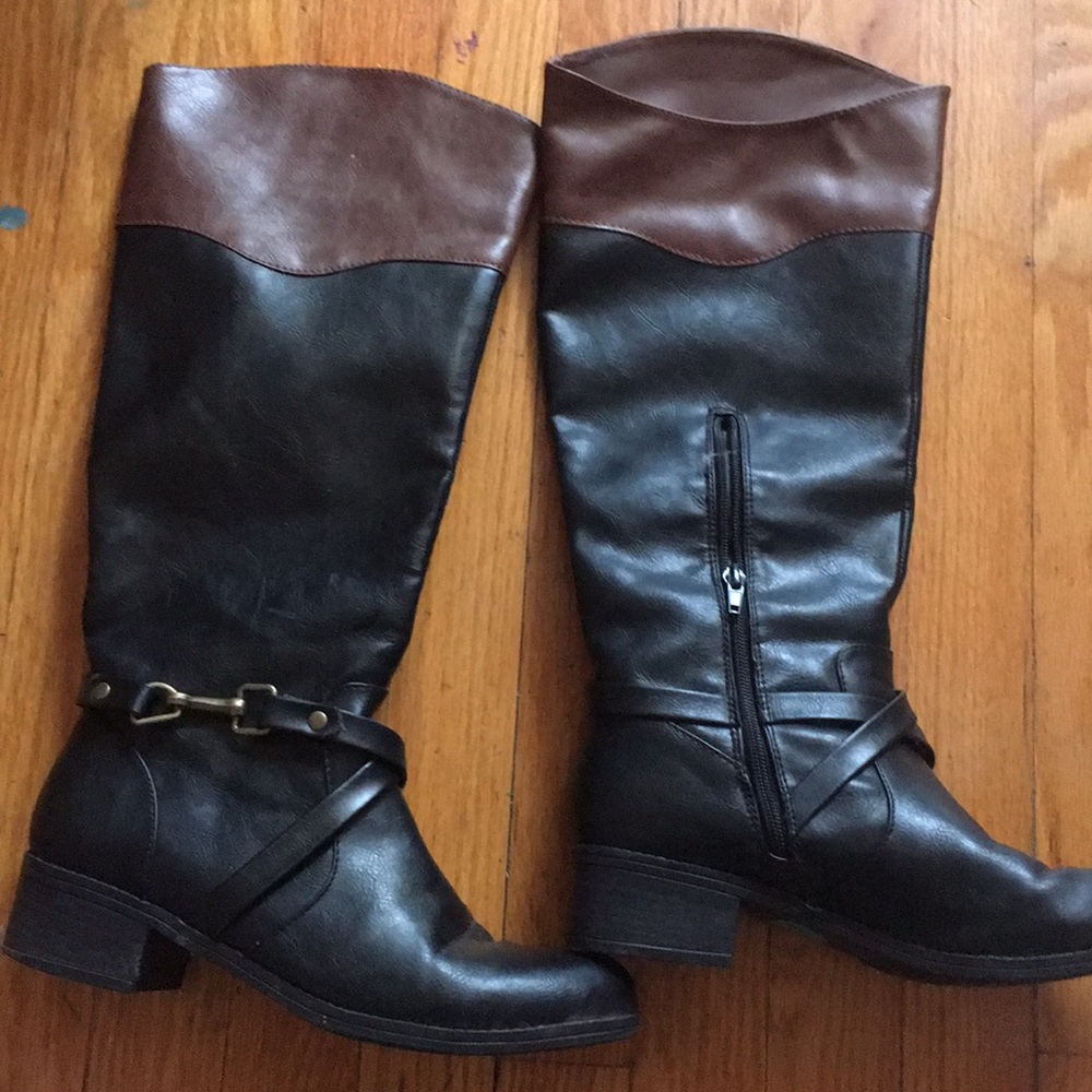 Black and Brown Rampage Boots